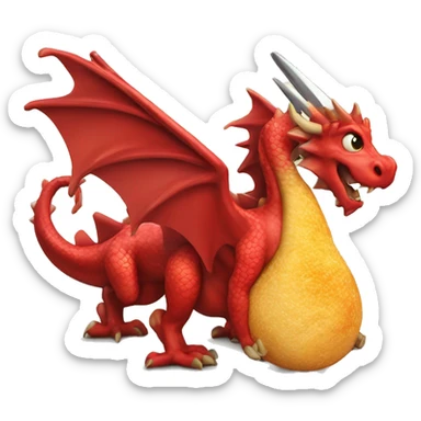 Welsh dragon on a KETO diet sticker