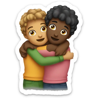 Two bestfriends hugging sticker