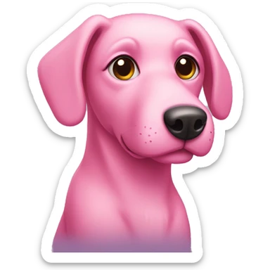 pink dog sticker