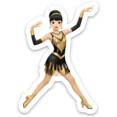 jazz style dance costume sticker