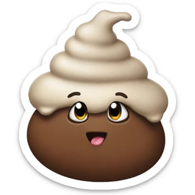 Happy poop turd sticker