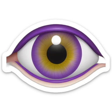 majestic godly violet iris eyeball serious intense symmetrical knowledgable sticker