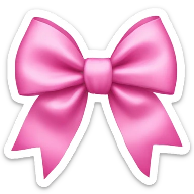 Pink bow sticker