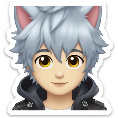 Cute Edgy Attractive Gorgeous Kawaii Anime Punk Catboy sticker