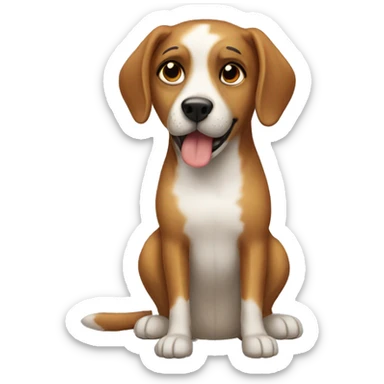 Dog with a blog sticker