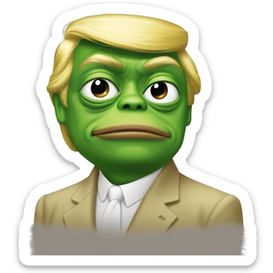Donald trump costard pepe the frog sticker