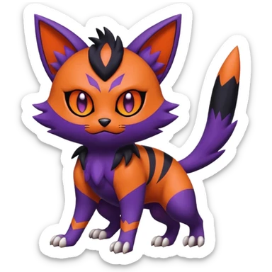 Noibat-Litten-Torracat-fusion-Fakemon-Pokémon-creature  sticker