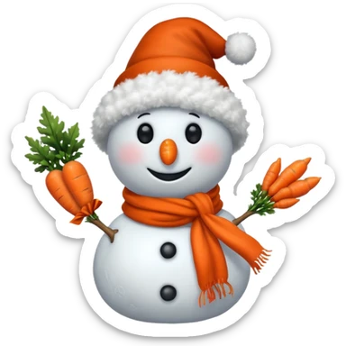 snowman with outfits  sticker