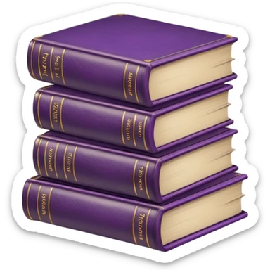 purple studying books sticker