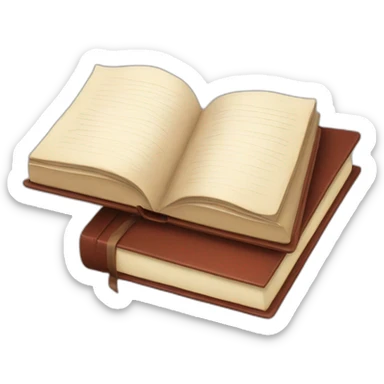 books and a notebook sticker