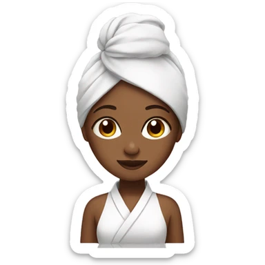 Girl at a spa sticker