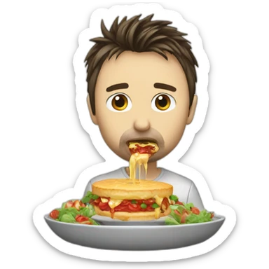 Matt Bellamy eating  sticker
