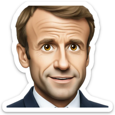 Emmanuel Macron french president sticker