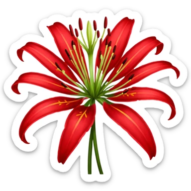 Red spider lily sticker
