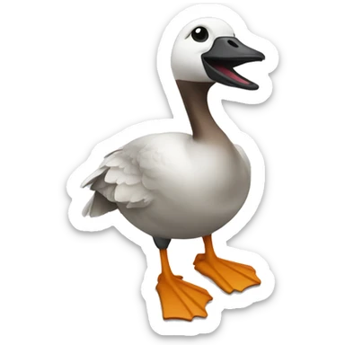 Goose playing American football sticker