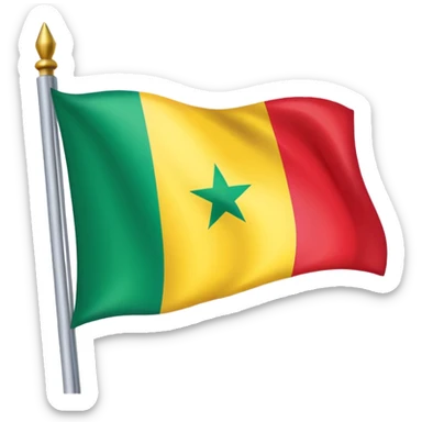 senegal flga, ios style sticker