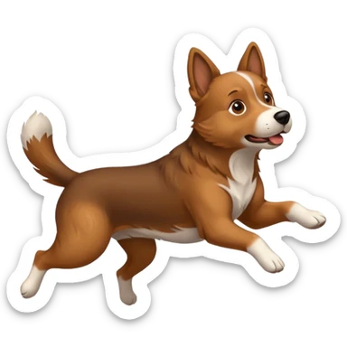 Cane che salta un’ostacolo sticker