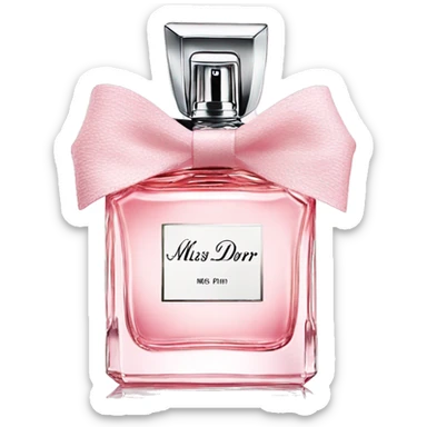 Light pink Miss Dior perfume with bow sticker
