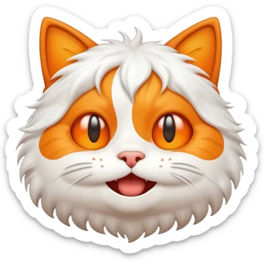funny cat emoji -  cry and laugh at the same time sticker
