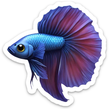 Halfmoon Betta fish sticker