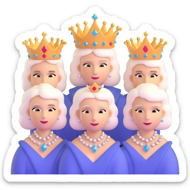 Queen band members in Bohemian Rhapsody diamond formation faces in darkness sticker