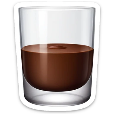 Chocolate pudding in a high ball glass sticker