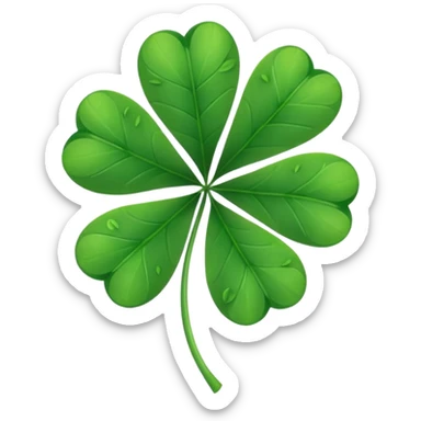 clover with 5 leaves sticker