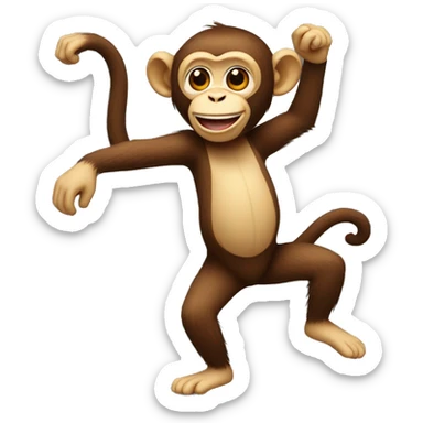 Dancing monkey sticker