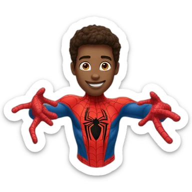 spider-man-makes-a-heart-with-his-hands sticker