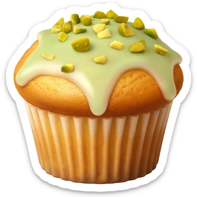 Muffins with pistachio sticker