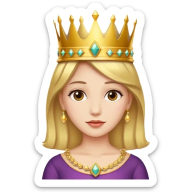 👩🏼‍🦱👸 sticker