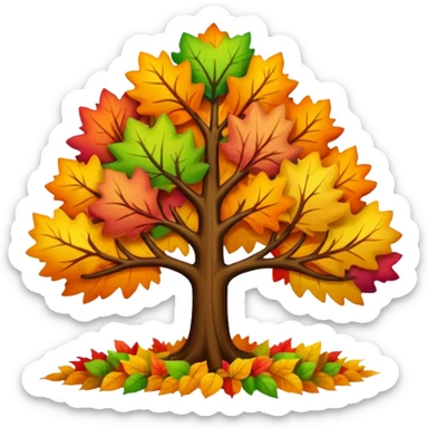 
autumn trees sticker