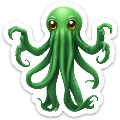 Cthulhu posing T-pose sticker