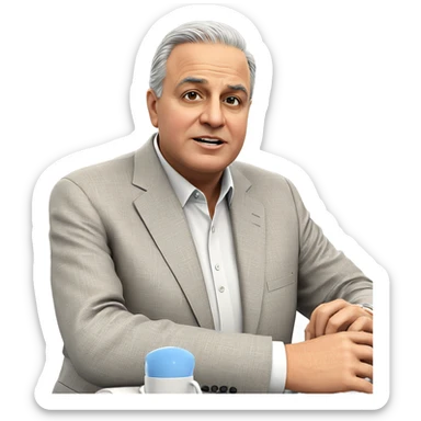 stylish old man in suit sticker