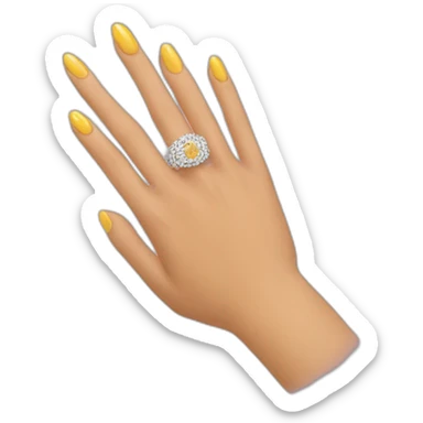 Deux doigts avec une bague sticker