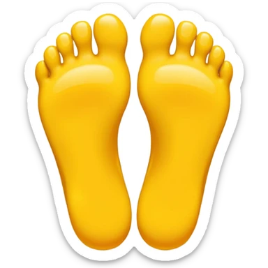 yellow feet emoji sticker