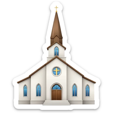 Mormonism all white church building  sticker