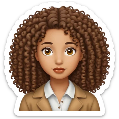 Fille métisse avec des boucles sticker