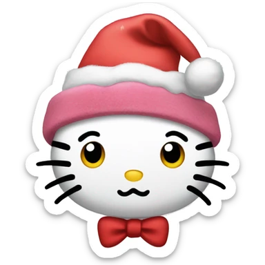 Hello kitty with Christmas hat sticker