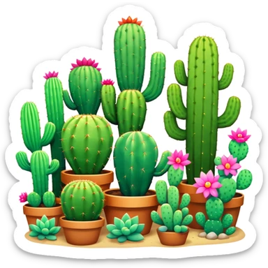 toki doki kawaii cactus landscape  sticker