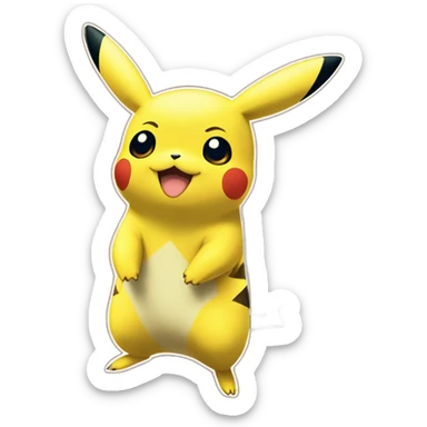Pikachu de cartola sticker