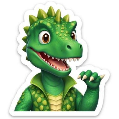 Ein Man der mein Dino Kostüm hat sticker