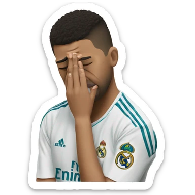 sad crying real madrid fan sticker