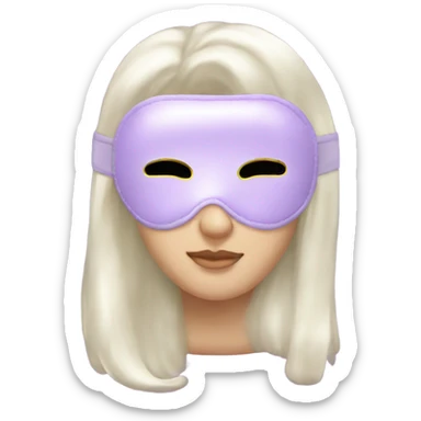 Pale purple satin sleep mask sticker