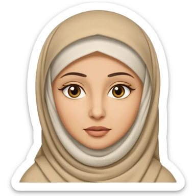 arab woman with niquab cover face sticker