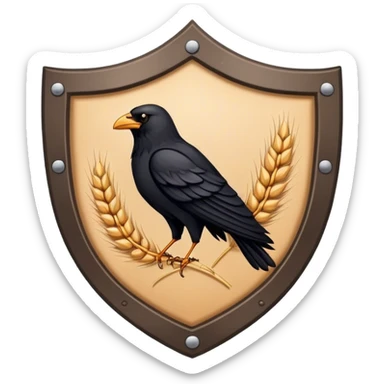 weat and crow runic blason shield sticker