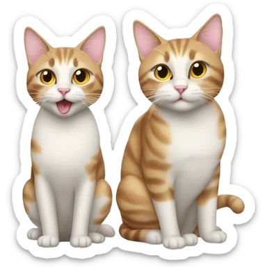 two cats fortieth birthday party sticker