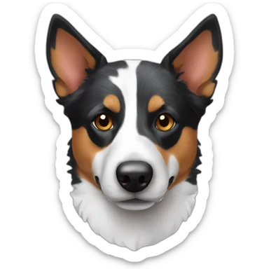 tricolor border-aussie cattle-dog sticker