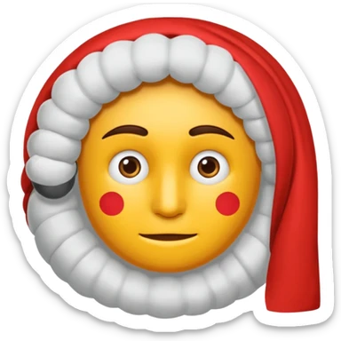 Красный воин мужчина во весь рост с топором в руках sticker