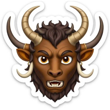 Piru con cuernos sticker